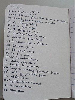 Planner index
